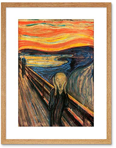 Wee Blue Coo Edvard Munch Scream Old Master Reproduction Framed Wall Art Print