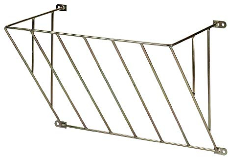 Kerbl Verzinkte Heuraufe L 68 x B 41 x H 45,5 cm Stababstand 94 mm Wandbefestigung