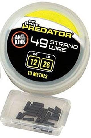 Fox 49 Strand Acciaio Cavo Incluso Piegature 12kg 10m