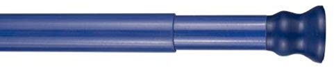 WENKO 19204100 Teleskop-Duschstange - extra stark mit Ø 2,8 cm, Aluminium, 110-185 cm, blau