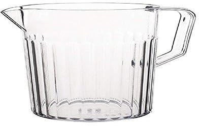 Olympia Kristallon Polycarbonate Jug 0.9Ltr, Clear, 0.9 Litre | Virtually unbreakable plastic design ensures long-lasting commercial use; reusable structure holds up to 30 ounces.