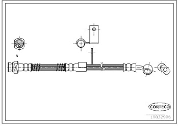 Corteco 19032996 Bremsschlauch vorne rechts