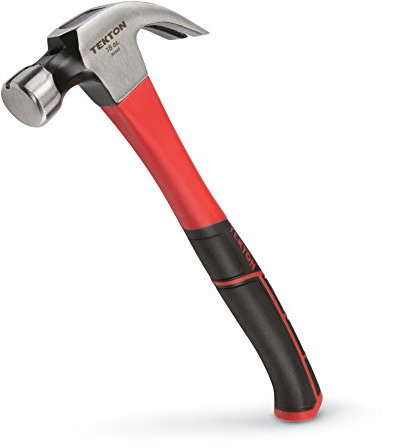 TEKTON 30323 Marteau de coffreur magnétique à manche en fibre de verre 16 oz (450 g)