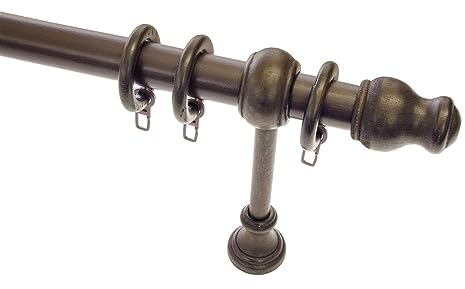 Gardinia Komplettstilgarnitur Lugano Classic Holz Ø 28 mm, kolonial, 200cm