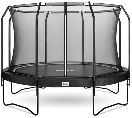 Salta Premium Black Edition Combo - rund - Ø427cm - 14ft - Schutzrand Schwarz - Trampoline mit hochwertigen Sicherheitsnetz
