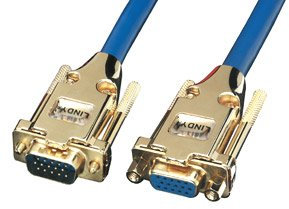 Cable VGA – SVGA Cable de extensión de monitor, Premium Gold (15hdm/15hdf), 7,5 m