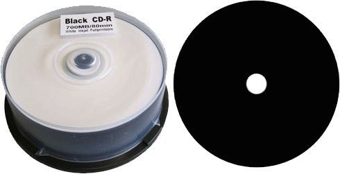 King of Flash CD-R 52x 80min/700MB Black Inkjet Fullsurface-Printable Cake25 - MR241