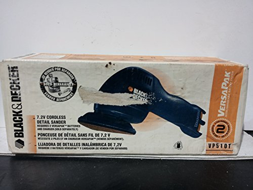 Black & Decker 7.2V Cordless Detail Sander, Requires 2 Versapak Batteries & Charger (Sold Separately) #VP510T
