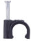 8mm Round Steel Nails Cable Clips, Black (Pack of 100)