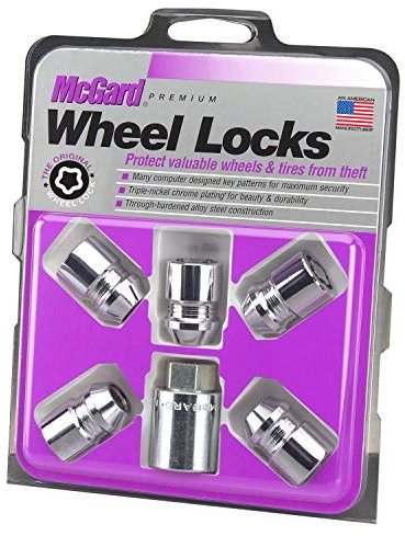 McGard 24552 Chrome Cone Seat Wheel Locks (M12 x 1.25 Thread Size) - Set of 5
