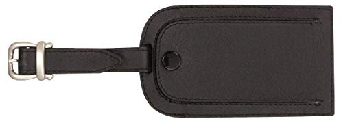 Universal Leder Kofferanhänger, Gepäckanhänger mit verdecktem Adressfeld ca. 11,5 × 6,5 cm