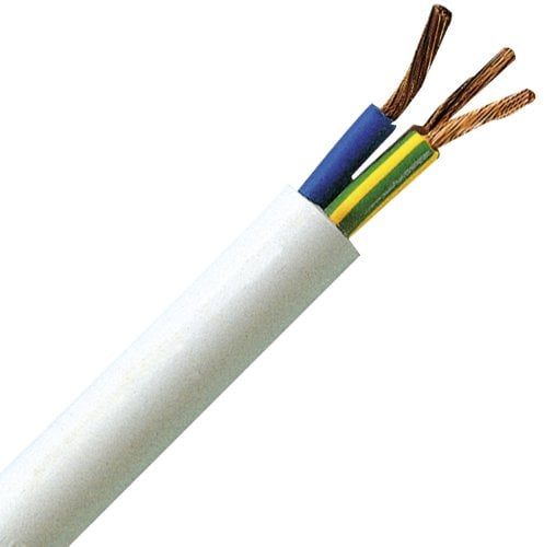 Kopp 151805840 Schlauchleitung H05 VV-F 3G, 1.5 mm², 5 m, weiß