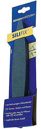 Zische Silifix Sensenwetzstein 230x33x3 mm - Schleifstein für Sensen und Sicheln schärfen - Schärfstein aus Siliciumcarbid mit Körnung FEPA 180