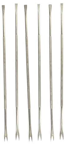 Fackelmann Cucharas De Marisco, Cubiertos especiales para sacar toda la carne de cualquier clase de marisco, Acero Inoxidable, 19 cm, Pack de 6 Unidades