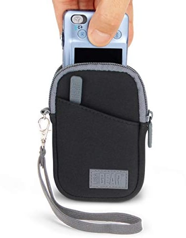 USA Gear Étui Appareil Photo Compact, Housse Rembourrée en Néoprène Durable, Protection Robuste et – Compatible avec Canon, Sony, Nikon, Pentax, GoPro et Plus - Noir