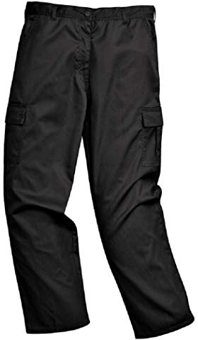 Portwest - Workwear Combat Trouser Black 42 Waist - 31 Leg