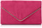 SwankySwans, pochette clutch in velluto scamosciato, pochette da festa o da ballo, rosa (Pink (Fuschia)), Taglia unica