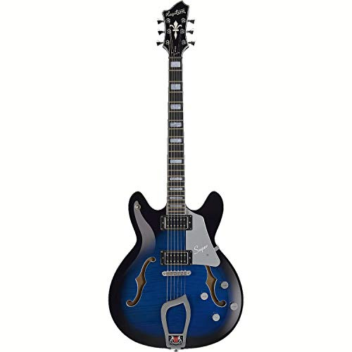 Gitarre hagstorm Super Viking/Flame Blue Burst