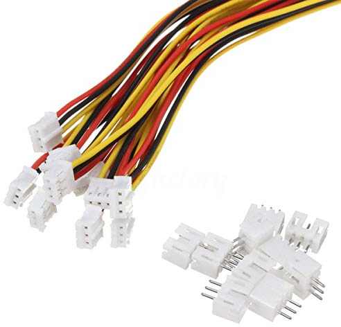 10 ensembles Mini Micro Jst 2.0 Ph 3 Pin connecteur Fiche mâle avec 150mm Cable & Femme