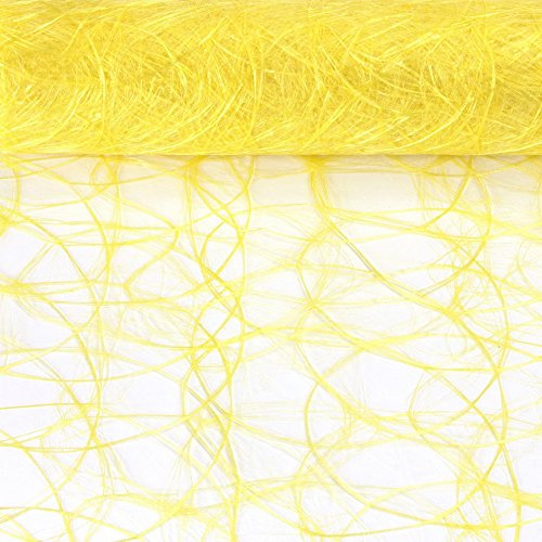 Sizoweb Tischband Zitronengelb 25 Meter lang 20cm breit