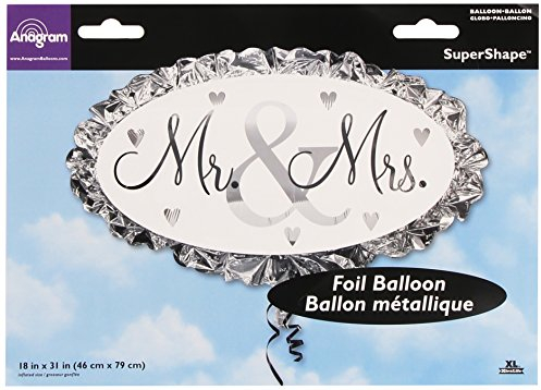 Amscan International Super Shape Mr. und Mrs. Folie Ballon