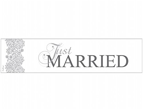 Schild Just Married für Kennzeichenhalter KFZ Kennzeichen