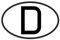 Sticker Deutschland D-Zeichen Aufkleber Länderkennzeichen D Symbol schwarz-weiss 14 x 10 cm Selbstklebend KFZ Auto Scheibe Anhänger LKW Boot UV Wetterfest für außen und innen