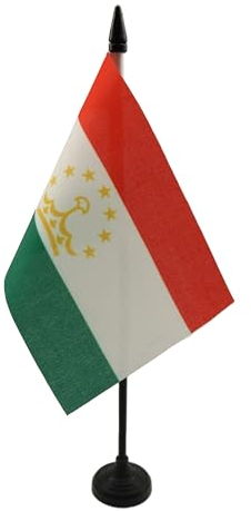 AZ FLAG - Tischflagge Tadschikistan - 15x10 cm - Tadschikische Tischfahne 10 x 15 Cm - Flaggen