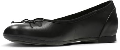 Clarks Women's Couture Bloom Ballet flat, Black, 3 UK