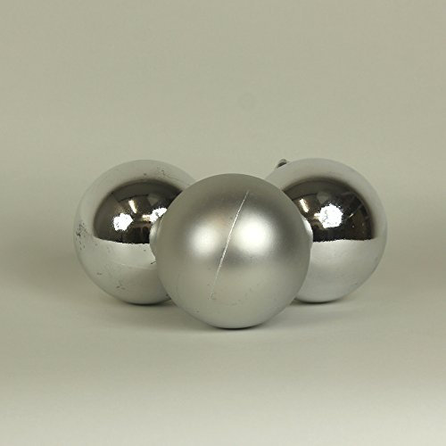Weihnachtskugeln 8 cm Silber 15 Stück in der Box