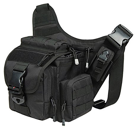 Outdoor Peak Unisex Hochwertiges Nylon Kameratasche Umhängetasche Fototasche Hüfttaschen Bauchtasche Sporttasche wasserfest Systemkamera Tragetasche(Schwarz)