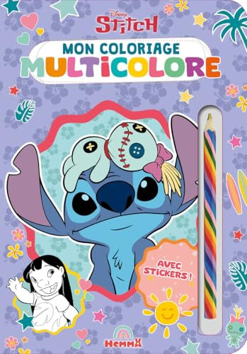 Disney Stitch - Mon coloriage multicolore - Avec stickers !: Avec stickers et 1 crayon multicolore