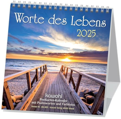 Worte des Lebens 2025: Postkarten-Kalender mit Farbfotos und Psalmworten