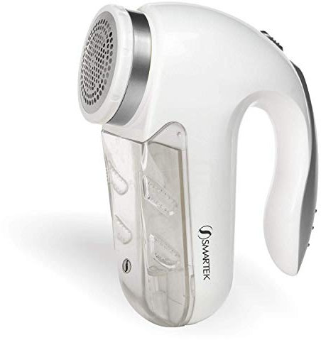 Deluxe Fabric Shaver & Lint Remover by Smartek | Electric Lint Shaver | AC Adapter or Battery Powered | 2.5” Shaving Surface