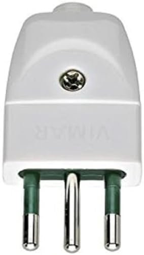Vimar 00201.B Spina 2P+T 10A S11 Assiale, Bianco
