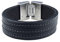 DOOSTI Armband Leder mit Edelstahlschließe Schwarz - mit Gratis Gravur