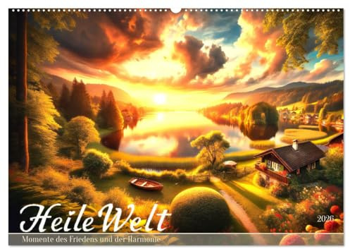 Heile Welt - Momente des Friedens und der Harmonie (Wandkalender 2026 DIN A2 quer), CALVENDO Monatskalender: Ein Jahr voller idyllischer Szenen, die zum Träumen einladen. (CALVENDO Natur)