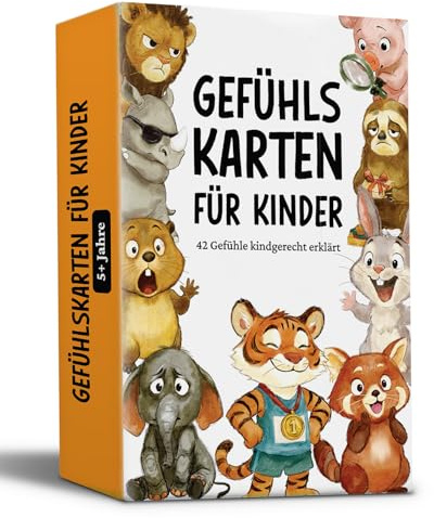 42 Gefühlskarten für Kinder – Emotionskarten zur Förderung von Selbstregulation und Empathievermögen: 42 Gefühle kindgerecht erklärt