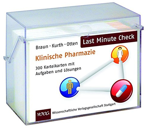 Last Minute Check - Klinische Pharmazie: 300 Karteikarten mit Aufgaben und Lösungen