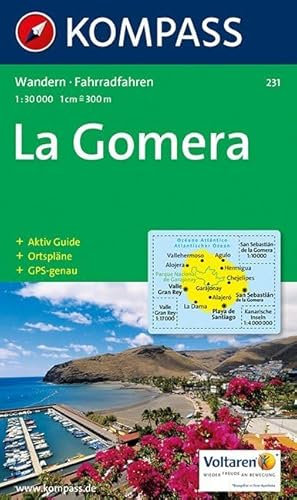 Kompass Karten, La Gomera: Wanderkarte mit Aktiv Guide und Radrouten. GPS-genau. 1:30000 (KOMPASS Wanderkarte, Band 231)