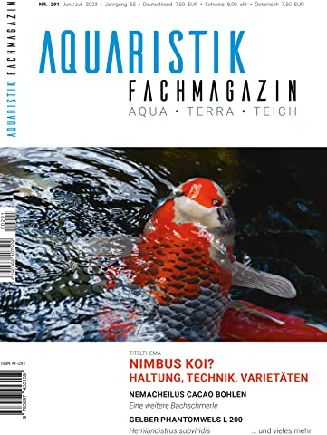 Aquaristik-Fachmagazin, Ausgabe Nr. 291 (Juni/Juli 2023), Titelthema: Nimbus Koi - Haltung, Technik und Varietäten und viele weitere Artikel auf rund 100 Seiten