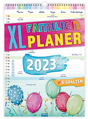 Trötsch Großbildkalender XL Familenplaner 2023: Wandkalender