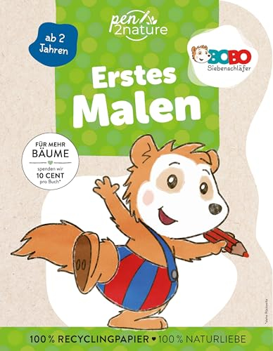 Bobo Siebenschläfer Erstes Malen ab 2 Jahren: Konturengestanztes Malbuch mit 39 einfachen Motiven und großen Ausmalflächen für kleine Hände