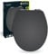 'aquaSu® WC-Sitz mit Absenkautomatik, Dekor Carbon, High Gloss Toilettensitz mit Holz-Kern & Schnellbefestigung, Standard O Form universal, Metallscharniere, Toilettendeckel glänzend, 40282 8