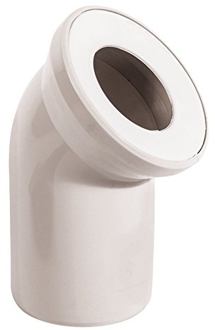 Sanitop-Wingenroth 21642 5 Anschlussbogen für Stand WC | Manhattan | 45 Grad | WC, Toilette