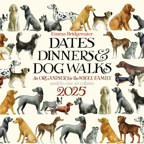 Emma Bridgewater Dates, Dinners & Dog Walks (Week To View) Wall Planner 2025 (PFP)