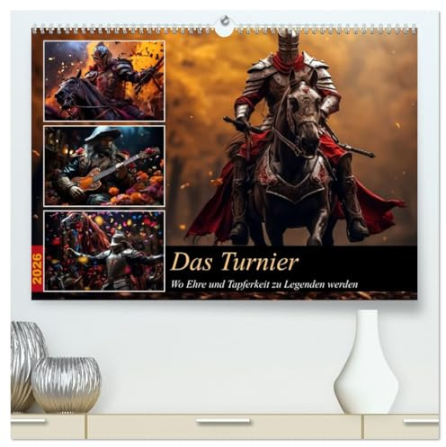 Das Turnier (hochwertiger Premium Wandkalender 2026 DIN A2 quer), Kunstdruck in Hochglanz: Wo Ehre und Tapferkeit zu Legenden werden (CALVENDO Kunst)