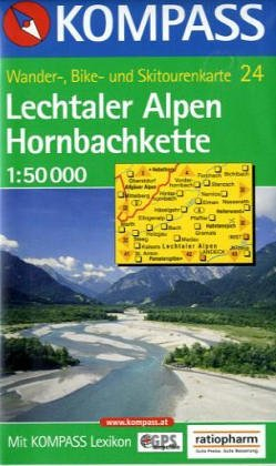 Lechtaler Alpen - Hornbachkette: Mit Kurzführer, Radwegen und alpinen Skirouten. 1:50000 (KOMPASS Wanderkarte)
