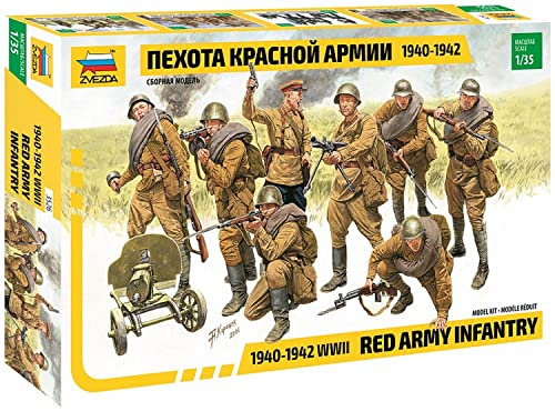 The Hobby Company Zvezda 500783526 – 1:35 WWII Figure Set Red Army Infantry 1940