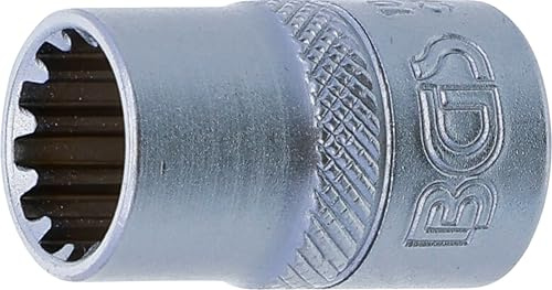 BGS 10311 | Steckschlüssel-Einsatz Gear Lock | SW 11 mm | Antrieb Innenvierkant 10 mm (3/8) | Chrom-Vanadium-Stahl | verchromt, matt | mit Rändelung